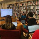 Students at Baker HS Library