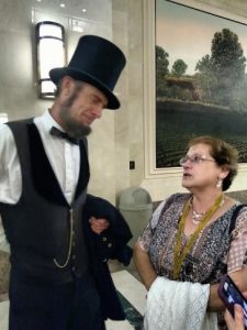 Christine Fleischer and Abraham Lincoln