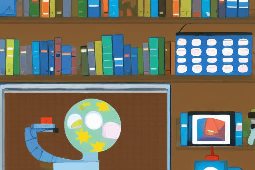 Featured image depicting a bookshelf and a laptop with a globe on the screen.